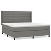 vidaXL Box spring postel s matrac&iacute; tmavě &scaron;ed&aacute; 180x200 cm textil