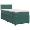 vidaXL Postel boxspring s matrac&iacute; Tmavě zelen&aacute; 90 x 200 cm Samet