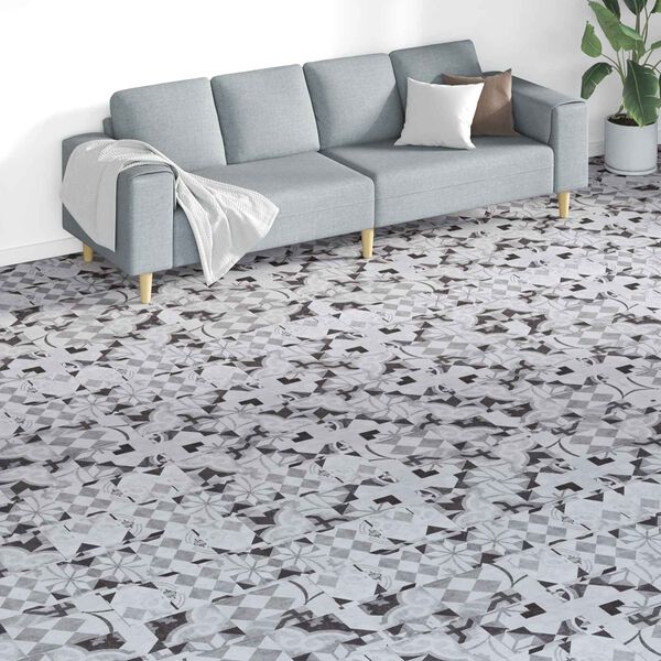 vidaXL Podlahov&aacute; prkna 18 pcs &Scaron;ed&yacute; 5,26 m&sup2; PVC