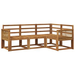 vidaXL Venkovn&iacute; pohovkov&aacute; souprava 4 pcs Př&iacute;rodn&iacute;