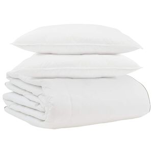 vidaXL Zimn&iacute; přikr&yacute;vka s pol&scaron;t&aacute;řem 3 pcs B&iacute;l&aacute; Peř&iacute;