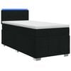 vidaXL Postel boxspring s matrac&iacute; s LED p&aacute;sky Čern&aacute; 80 x 200 cm Textil