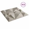 vidaXL N&aacute;stěnn&eacute; panely 12 pcs Diamantov&yacute; beton 50 x 50 cm XPS pěna