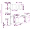 vidaXL 7d&iacute;ln&aacute; sada kuchyňsk&yacute;ch skř&iacute;něk "Lyon" Artisan Dub, dřevěn&eacute; podlahy