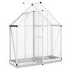 vidaXL Skleník s podkladovým rámem stříbrný 169 x 58 x 202 cm hliník