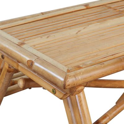 vidaXL Piknikový stůl 115 x 115 x 81 cm bambus