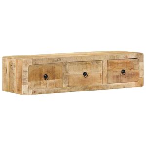 vidaXL N&aacute;stěnn&aacute; TV skř&iacute;ňka 100x32x25 cm Masivn&iacute; dřevo, surov&eacute; mango