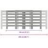 vidaXL Kryt na radiátor šedý sonoma 205x21,5x83,5 cm kompozitní dřevo