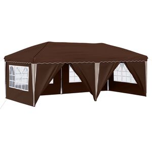 vidaXL P&aacute;rty stan s v&yacute;suvn&yacute;m st&aacute;nkem 575 x 288 x 245 cm Hněd&aacute;