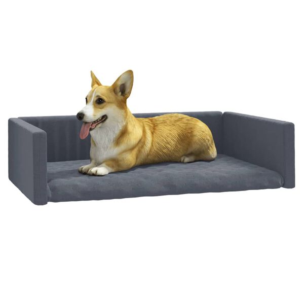 vidaXL Pel&iacute;&scaron;ek pro psy do kufru auta &scaron;ed&yacute; 110 x 70 cm lněn&yacute; vzhled