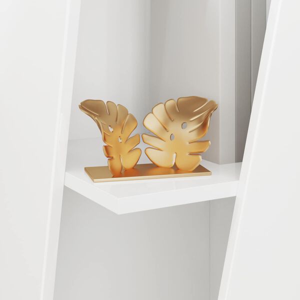 vidaXL Bočn&iacute; police Vysoce leskl&aacute; b&iacute;l&aacute; 33 x 32 x 70,5 cm