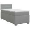 vidaXL Postel boxspring s matrac&iacute; s čelo Světle &scaron;ed&aacute; 90 x 190cm Textil