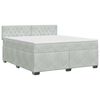 vidaXL Postel boxspring s matrac&iacute; Světle &scaron;ed&aacute; 140 x 200 cm Samet