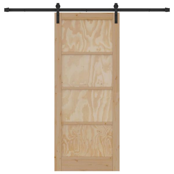 vidaXL Posuvné dveře Hnědá 83 x 202 cm Masivní borové dřevo