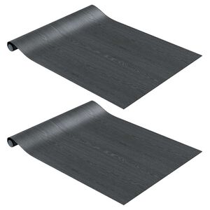 vidaXL Samolepic&iacute; tapety na n&aacute;bytek 2 ks tmav&eacute; dřevo 500 x 90 cm PVC