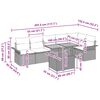 vidaXL Sada zahradn&iacute;ch pohovek s &uacute;loži&scaron;těm 7 pcs Čern&aacute; Poly ratan