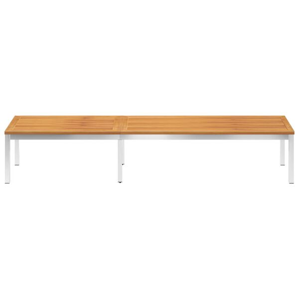 vidaXL Zahradn&iacute; leh&aacute;tko masivn&iacute; ak&aacute;ciov&eacute; dřevo a nerezov&aacute; ocel