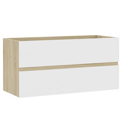 vidaXL 2dílný set koupelnového nábytku bílý a sonoma kompozitní dřevo