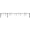 vidaXL Zahradn&iacute; plot s kop&iacute;m nahoře ocelov&yacute; 714,5 x 75 cm čern&yacute;