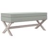 vidaXL Stolička s &uacute;ložn&yacute;m prostorem světle &scaron;ed&aacute; 110x45x49 cm samet