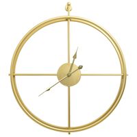 vidaXL Nástěnné hodiny zlaté 52 cm železo