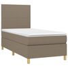 vidaXL Box spring postel s matrac&iacute; taupe 90x190 cm textil