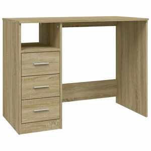 vidaXL Psac&iacute; stůl se z&aacute;suvkami dub sonoma 102 x 50 x 76 cm kompozit