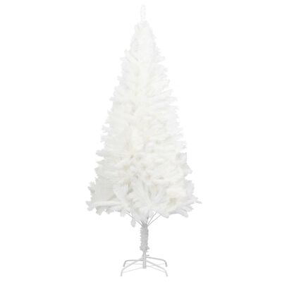 vidaXL Umělý vánoční stromek s LED osvětlením bílý 210 cm