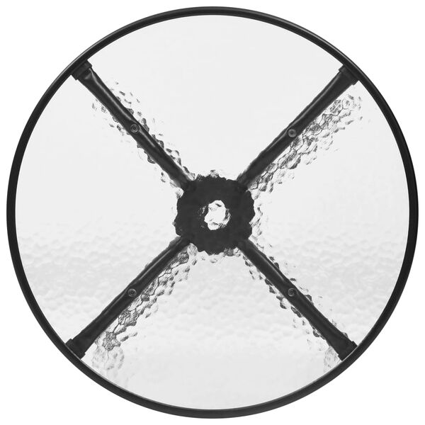 vidaXL Zahradn&iacute; stůl čern&yacute; &Oslash;60 x 70 cm ocel