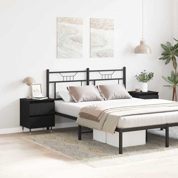 vidaXL Nočn&iacute; skř&iacute;ňka 2 pcs Čern&yacute; dub 40 x 35 x 50 cm kompozitn&iacute; dřevo