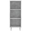 vidaXL Skř&iacute;ň highboard betonově &scaron;ed&aacute; 34,5x34x180 cm kompozitn&iacute; dřevo