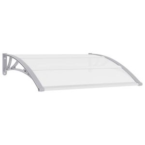 vidaXL Vchodov&aacute; stř&iacute;&scaron;ka &scaron;ed&aacute; a průhledn&aacute; 120 x 75 cm polykarbon&aacute;t