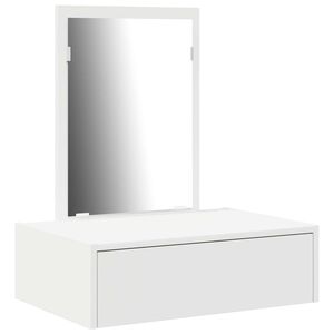 vidaXL Kosmetick&yacute; stůl B&iacute;l&aacute; 60 x 40 x 70 cm Kompozitn&iacute; dřevo