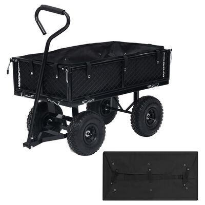 vidaXL Vložka do zahradního vozíku černá 81 x 41 x 21 cm textil