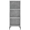 vidaXL Skř&iacute;ň highboard betonově &scaron;ed&aacute; 34,5x34x180 cm kompozitn&iacute; dřevo