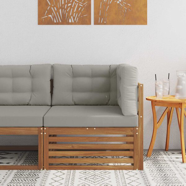 vidaXL Zahradn&iacute; rohov&aacute; sedačka Masivn&iacute; ak&aacute;tov&eacute; dřevo Př&iacute;rodn&iacute;