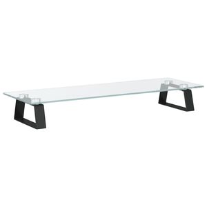 vidaXL Stojan na monitor čern&yacute; 60 x 20 x 8 cm tvrzen&eacute; sklo a kov