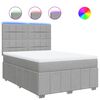 vidaXL Box spring postel s matrac&iacute; světle &scaron;ed&aacute; 160 x 200 cm textil