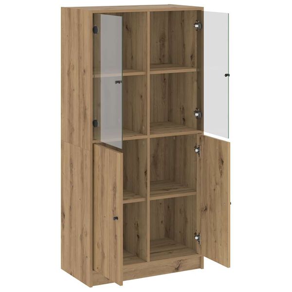 vidaXL Highboard s dvířky dub artisan 68x37x142 cm kompozitní dřevo