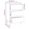 vidaXL Nočn&iacute; stolek b&iacute;l&yacute; 40 x 35 x 70 cm kompozitn&iacute; dřevo