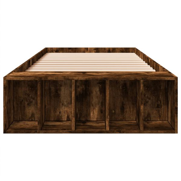 vidaXL Rám postele kouřový dub 75 x 190 cm kompozitní dřevo