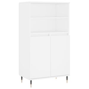 vidaXL Skř&iacute;ň highboard b&iacute;l&aacute; 60 x 36 x 110 cm kompozitn&iacute; dřevo