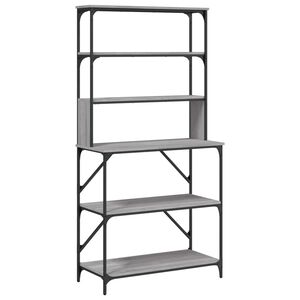 vidaXL Kuchyňsk&yacute; reg&aacute;l 6patrov&yacute; &scaron;ed&yacute; sonoma 90 x 40 x 180 cm kompozit