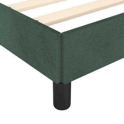 vidaXL Rám postele s čelem tmavě zelený 120 x 190 cm samet