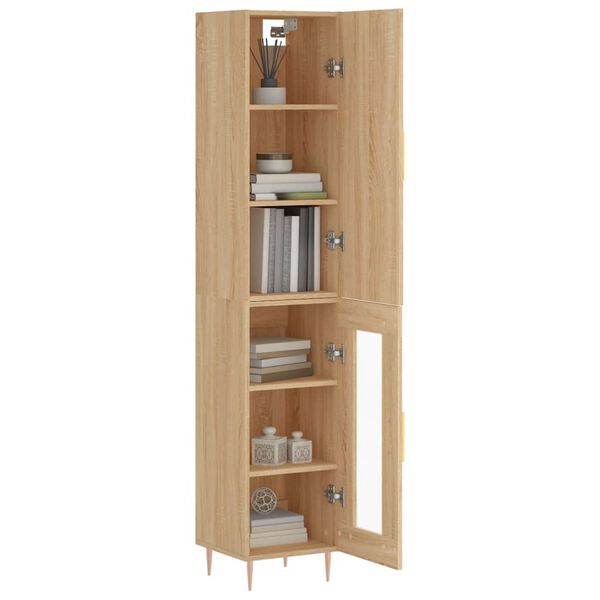 vidaXL Skř&iacute;ň highboard dub sonoma 34,5 x 34 x 180 cm kompozitn&iacute; dřevo