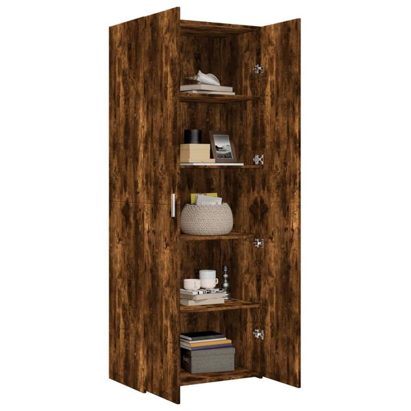 vidaXL Skř&iacute;ň highboard kouřov&yacute; dub 70 x 42,5 x 185 cm kompozitn&iacute; dřevo