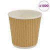 vidaXL Pap&iacute;rov&eacute; kel&iacute;mky na k&aacute;vu 1000 pcs 4oz 100ml hněd&eacute;
