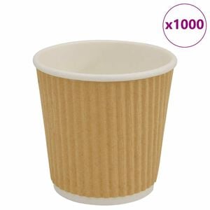 vidaXL Pap&iacute;rov&eacute; kel&iacute;mky na k&aacute;vu 1000 pcs 4oz 100ml hněd&eacute;