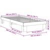 vidaXL R&aacute;m postele bez matrace 100x200 cm Dubov&yacute; masiv