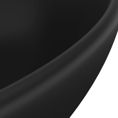 vidaXL Luxusní umyvadlo oválné matné černé 40 x 33 cm keramické